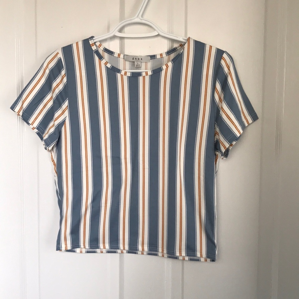 Gaze striped crop top - L